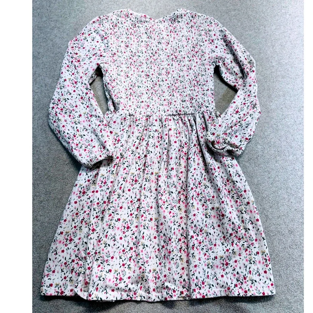 Target Youth Girls Size 8 Floral Smocked Dress Long Sleeve Cottagecore School